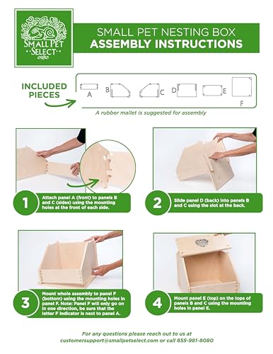 Small Pet Select - Chicken Nesting Box, 15X15X11, For Hens Laying Eggs, Wooden, Chicken Coop Nest Box, Made In The Usa