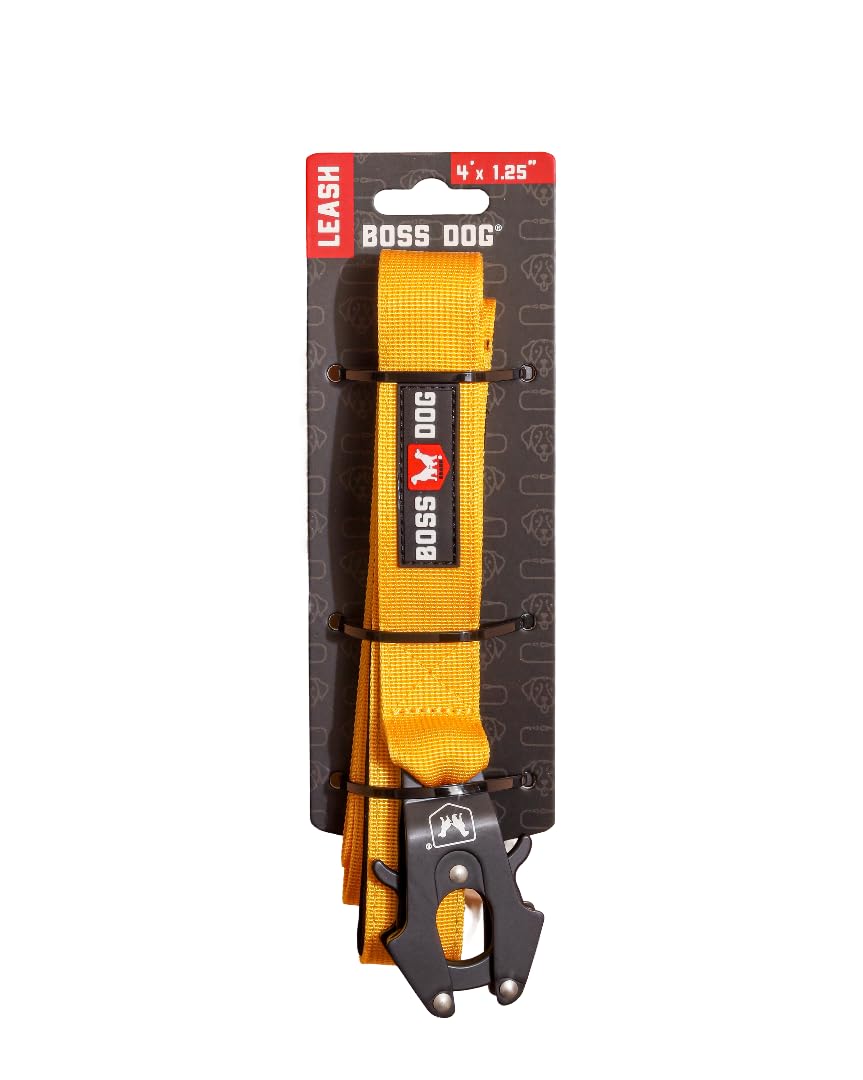 Boss Dog Tactical Leash, Yellow, 4 Ft