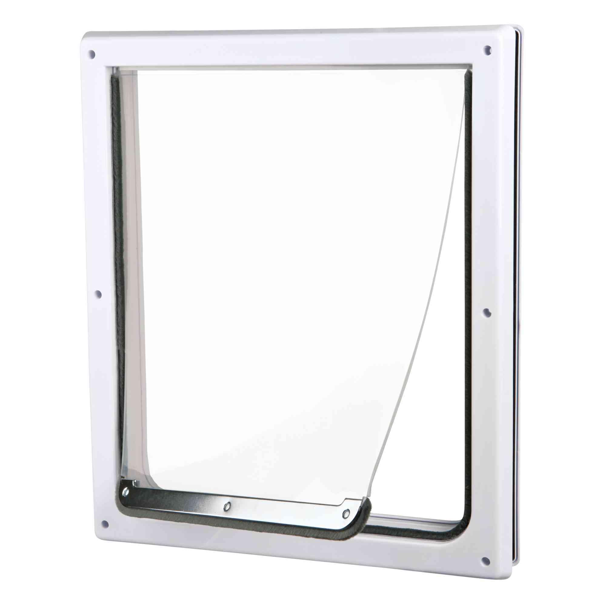 Trixie Pet Products 2-Way Locking Dog Door, Medium To X-Large Dogs, White