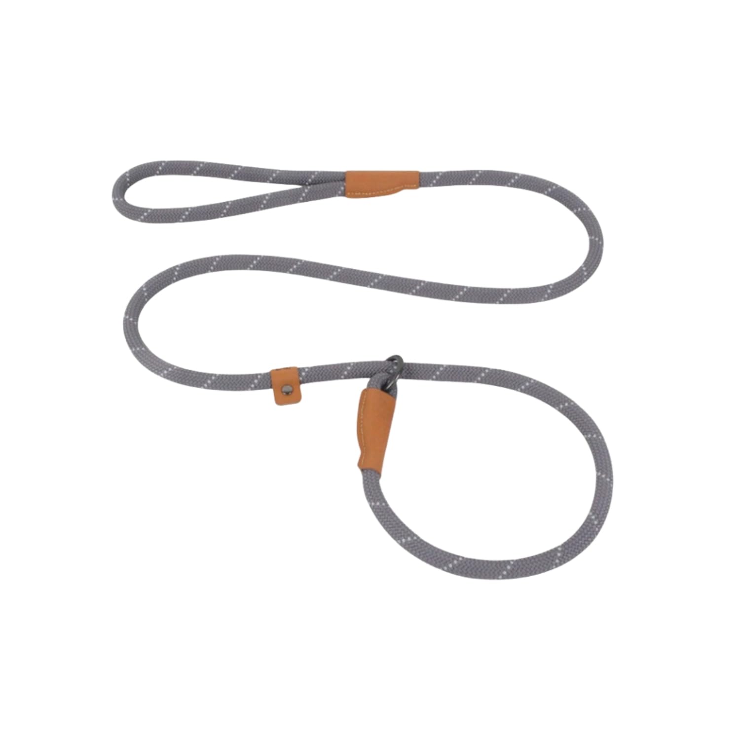Slip Lead Dog Leash - 5Ft, 2 Sizes - Reflective Mountain Climbing Rope (Gray, 2/1)