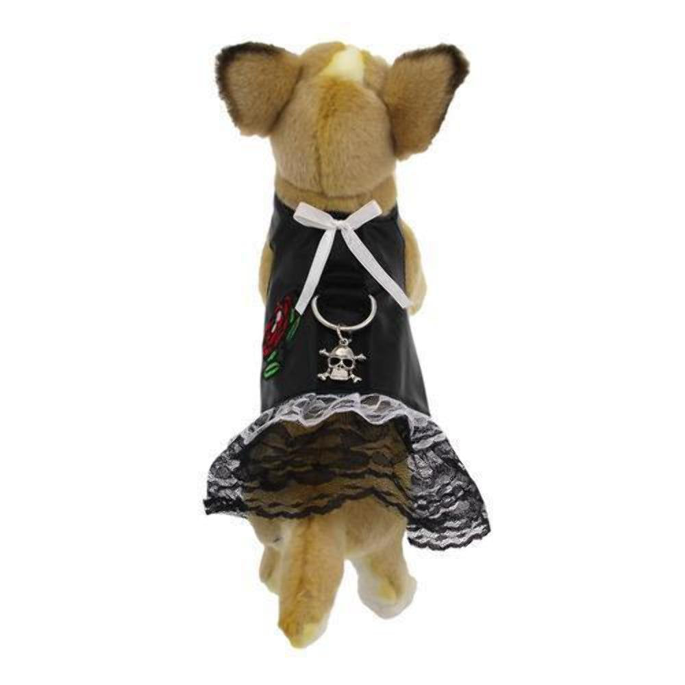 Doggles Biker Dress Dog Harness, Black, Teacup