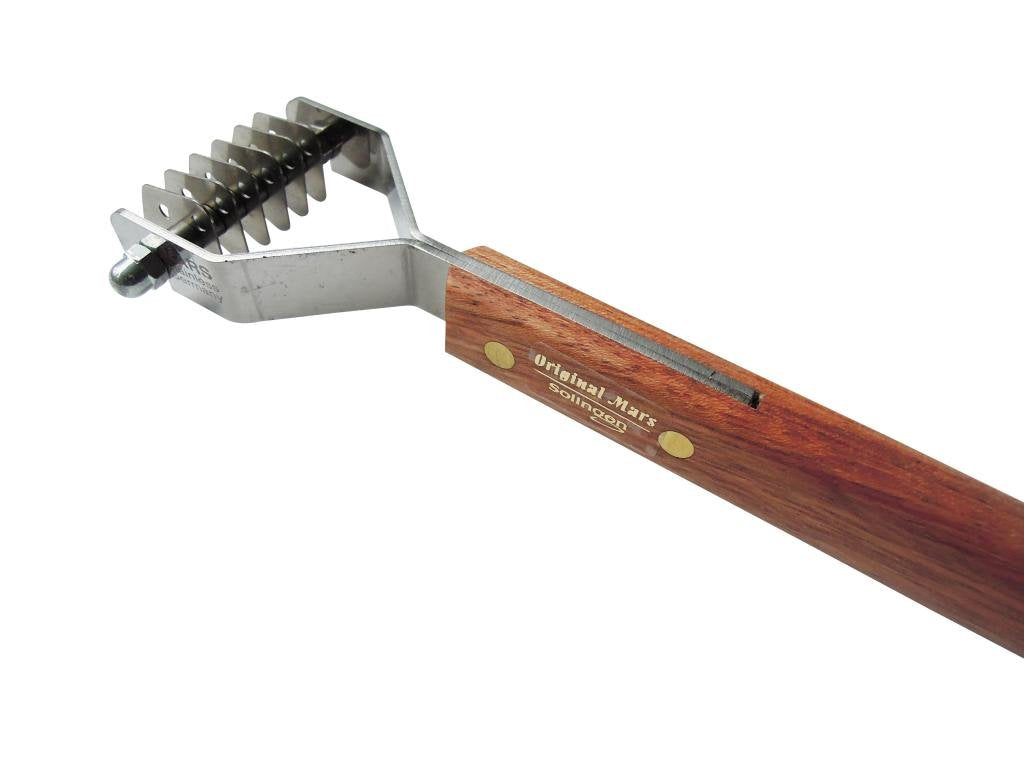 Mars Coat King Dematting Undercoat Grooming Rake Stripper Tool For Dogs And Cats, Stainless Steel With Wooden Handle For Thick C