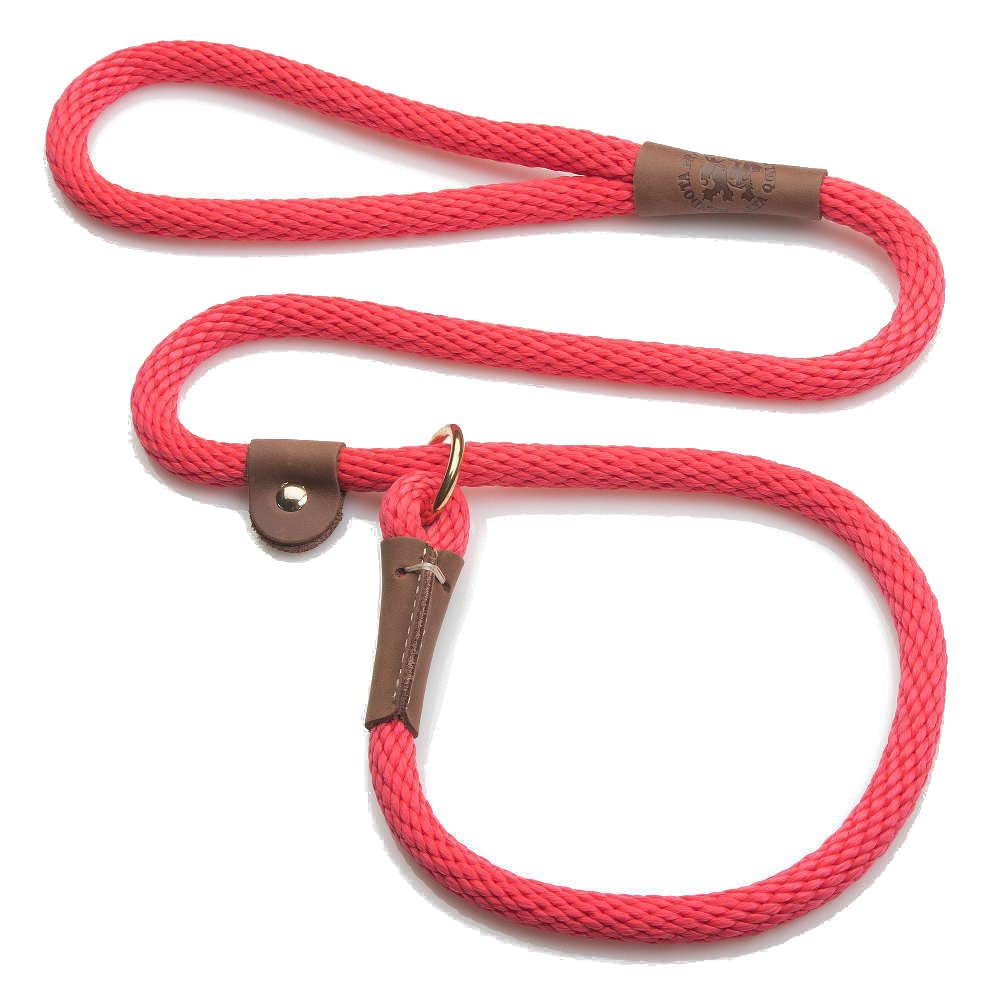Mendota Pet Slip Leash - Dog Lead And Collar Combo - Made In The Usa - Red, 1/2 In X 4 Ft - For Large Breeds