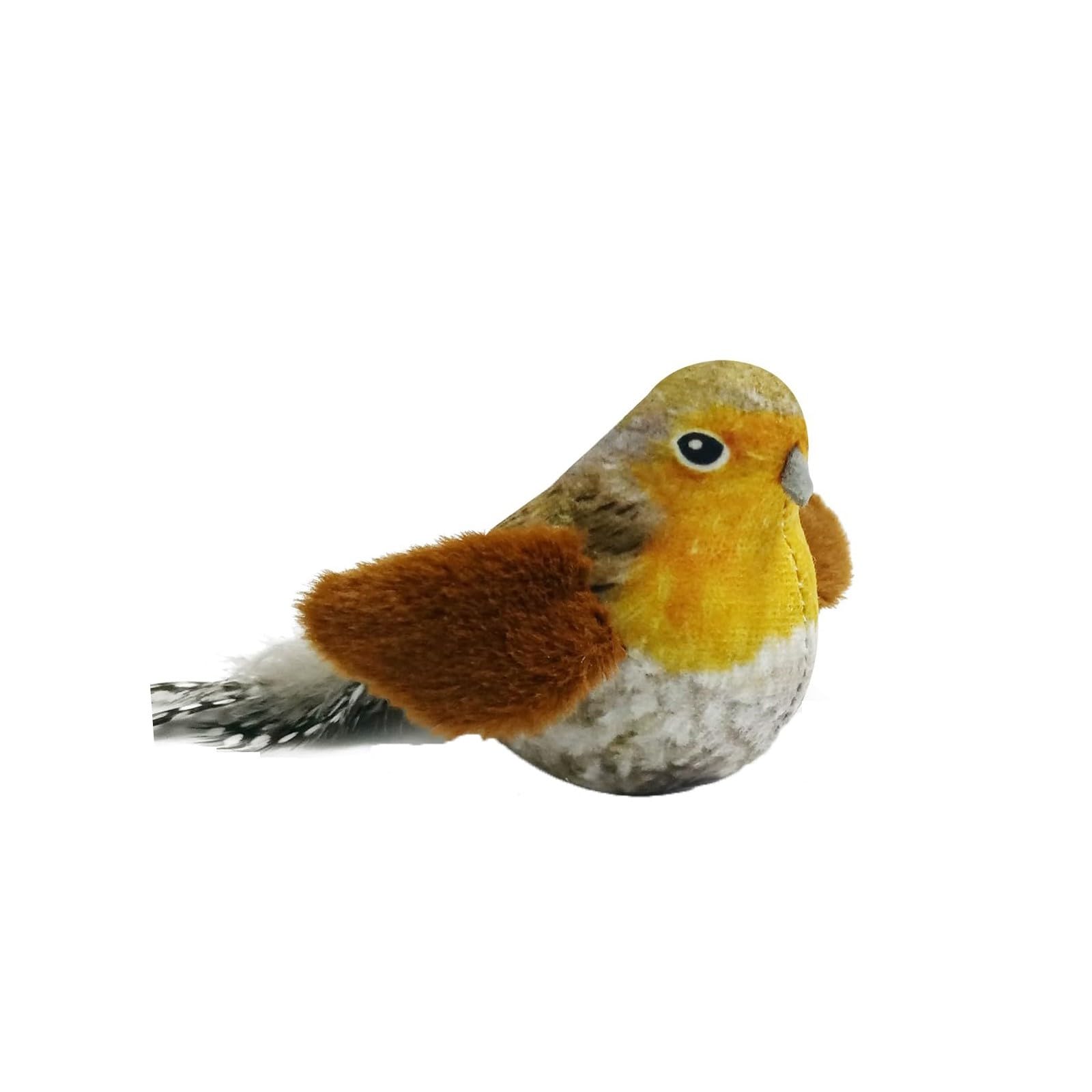 Interactive Cat Toy, Chirping Bird Cat Toy Flapping Wings, Lifelike Sparrow Interactive Sound Simulation Sparrow Feathers Hangin
