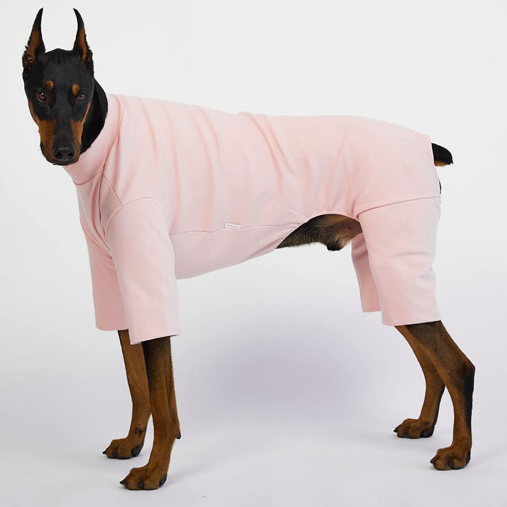 Lucky Petter Small Dog Pajamas - Basic Onesie Doggie Jammies - Stretchable Dog Jumpsuit Bodysuit Pjs (5X-Large, Basic Pink)