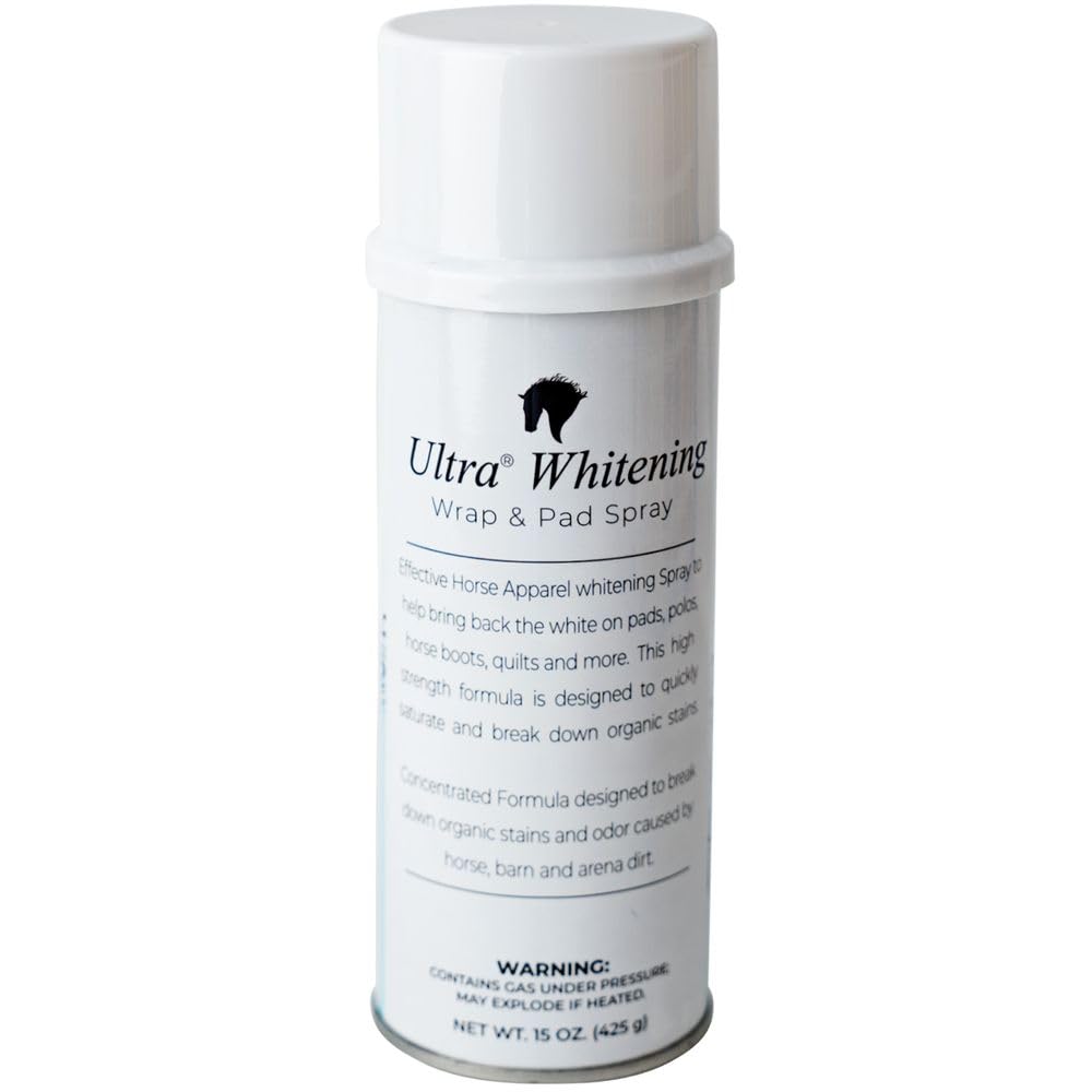 Ultra Whitening Spray for Wraps and Saddle Pads | Revive Your Horse Gear | Enhanced Formula for Equestrian Enthusiasts | Size 15