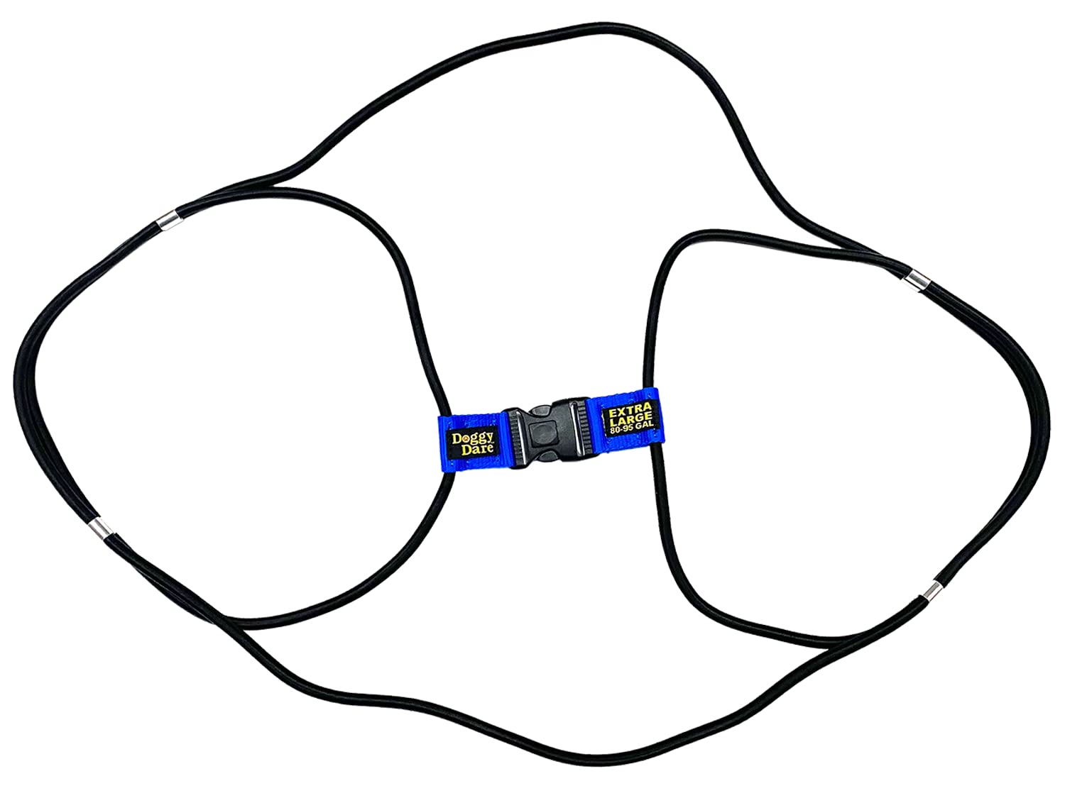 Doggy Dare Trash Can Lock - Large - Fits 45 Gallon Trash Cans - Perfect For Dogs, Raccoons, Opossums - Bungee Cord Design Makes Install Simple (Trash Can Not Included)