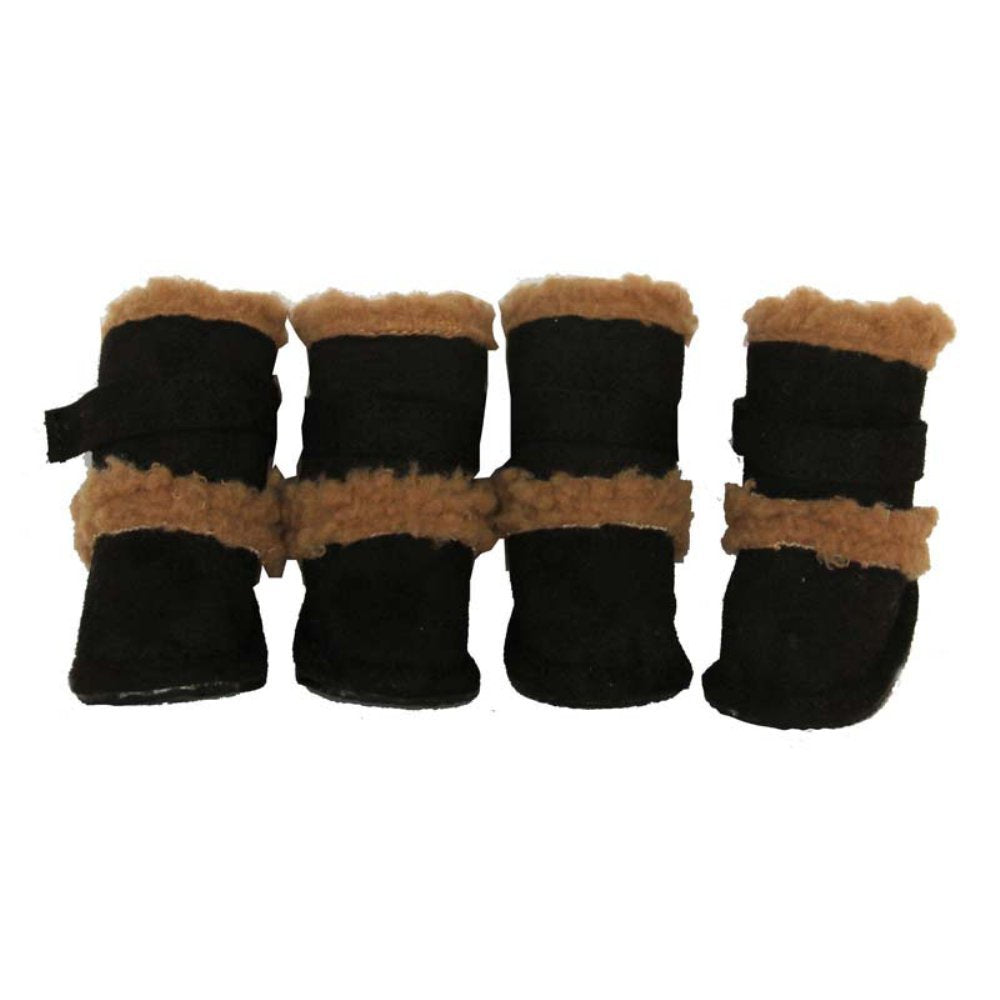 Pet Life Shearling Duggz Shoes - Set Of 4