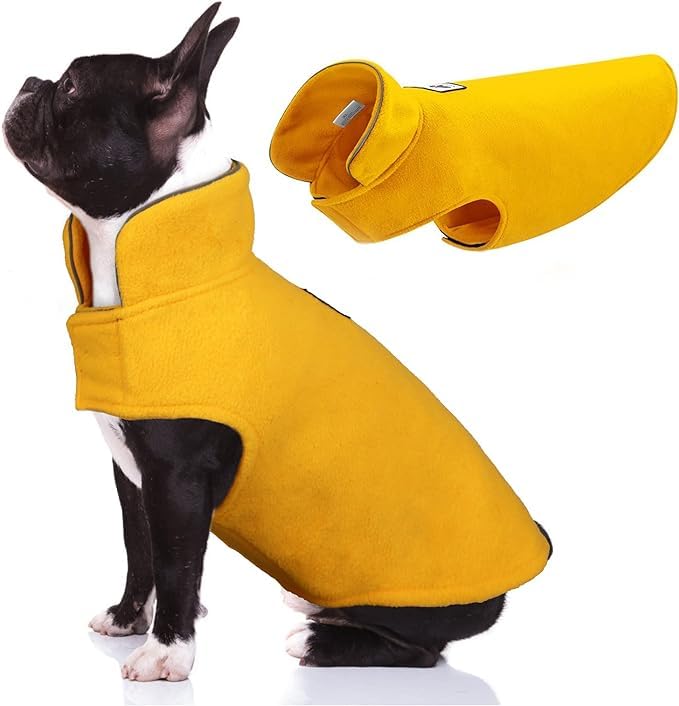 Windproof Winter Warm Fleece Dog Coat Jacket Reflective Soft Pet Dog Vest Apparel Overcoat For Small Medium Large Breeds For Cold Weather Leash Access