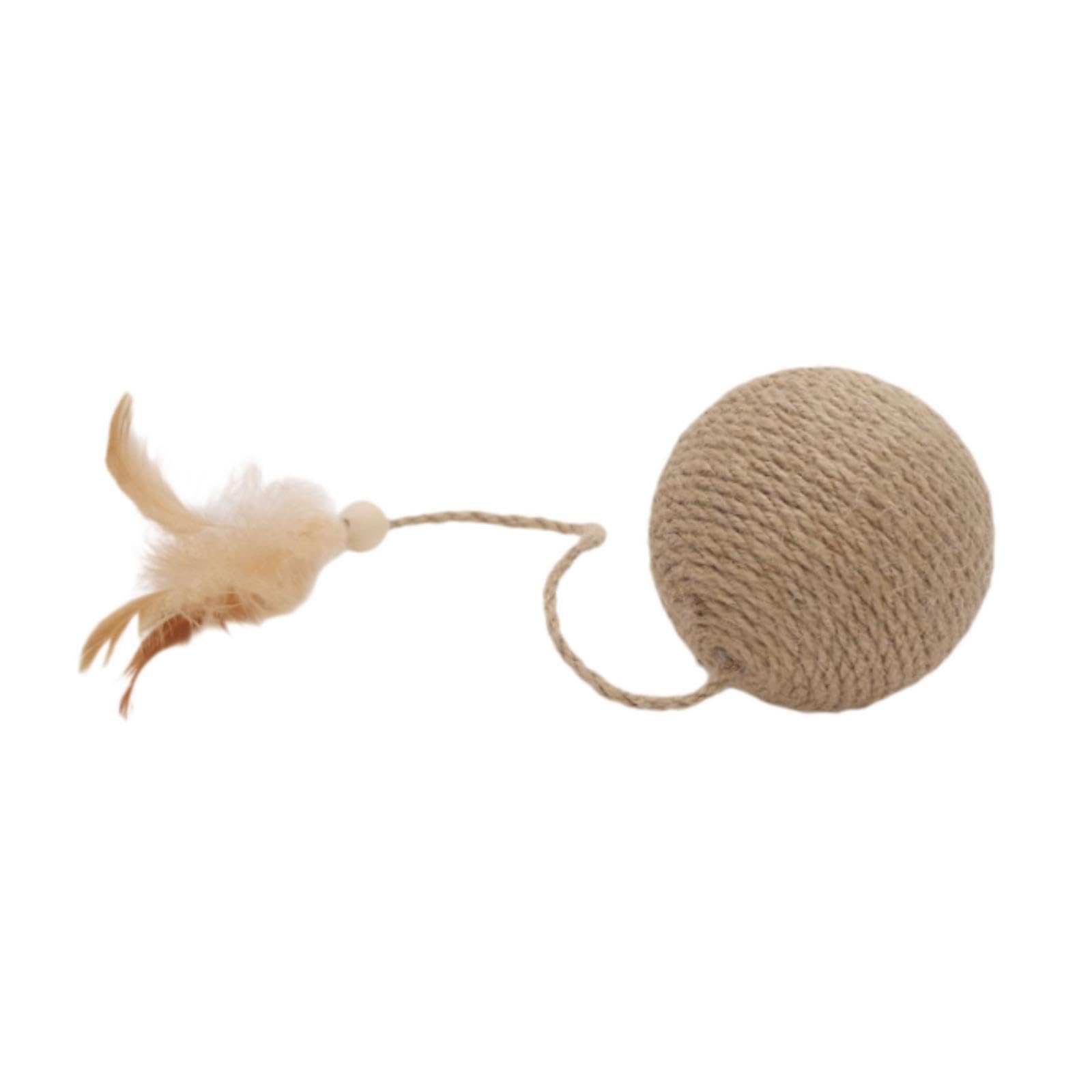 Merishopp Cat Ball Toy Clawing Kitten Toy Feline Play Toy Exercise And Fun Interactive Wood Color | Pet Supplies | Cat Supplies 