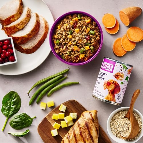 Your PET S Kitchen Wet Dog Food, Turkey Fare Recipe - 13.2 oz Cans (Pack of 6), Made in The USA with Real Turkey
