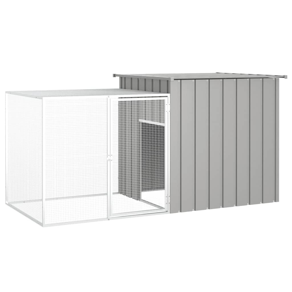 vidaXL Spacious Rabbit Cage - Gray|78.7x35.8x39.4|Secure Housing for Small Pets with Large Gate|Sturdy Galvanized Steel Construc
