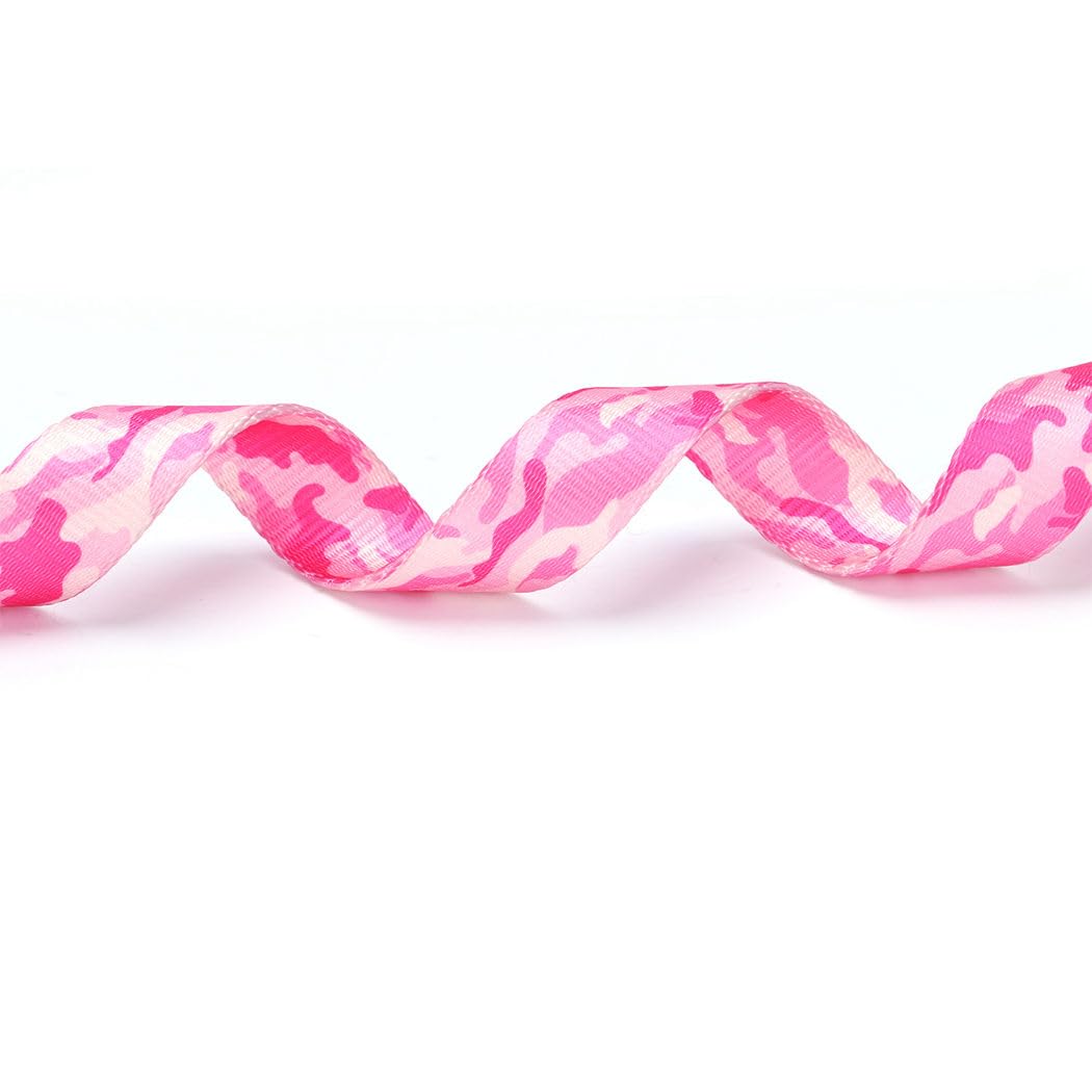 Pink Camo Dog Collars For Large Dogs, Pretty Pattern Print Camouflage Dog Collar Metal Buckle Durable Soft Girl Puppy Collars Fo
