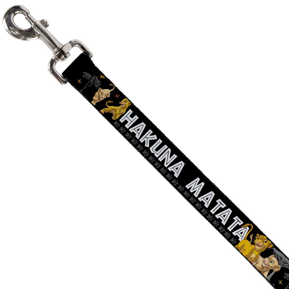 Buckle-Down Pet Leash - Lion King Simba & Nala Hakuna Matata - 6 Feet Long - 1' Wide