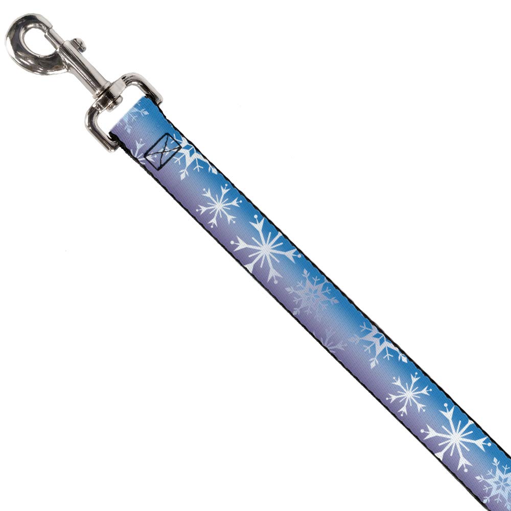 Buckle-Down Disney Pet Leash, Dog Leash, Frozen 2 Snowflakes Blues Purples White, 4 Feet Long 1.0 Inch Wide