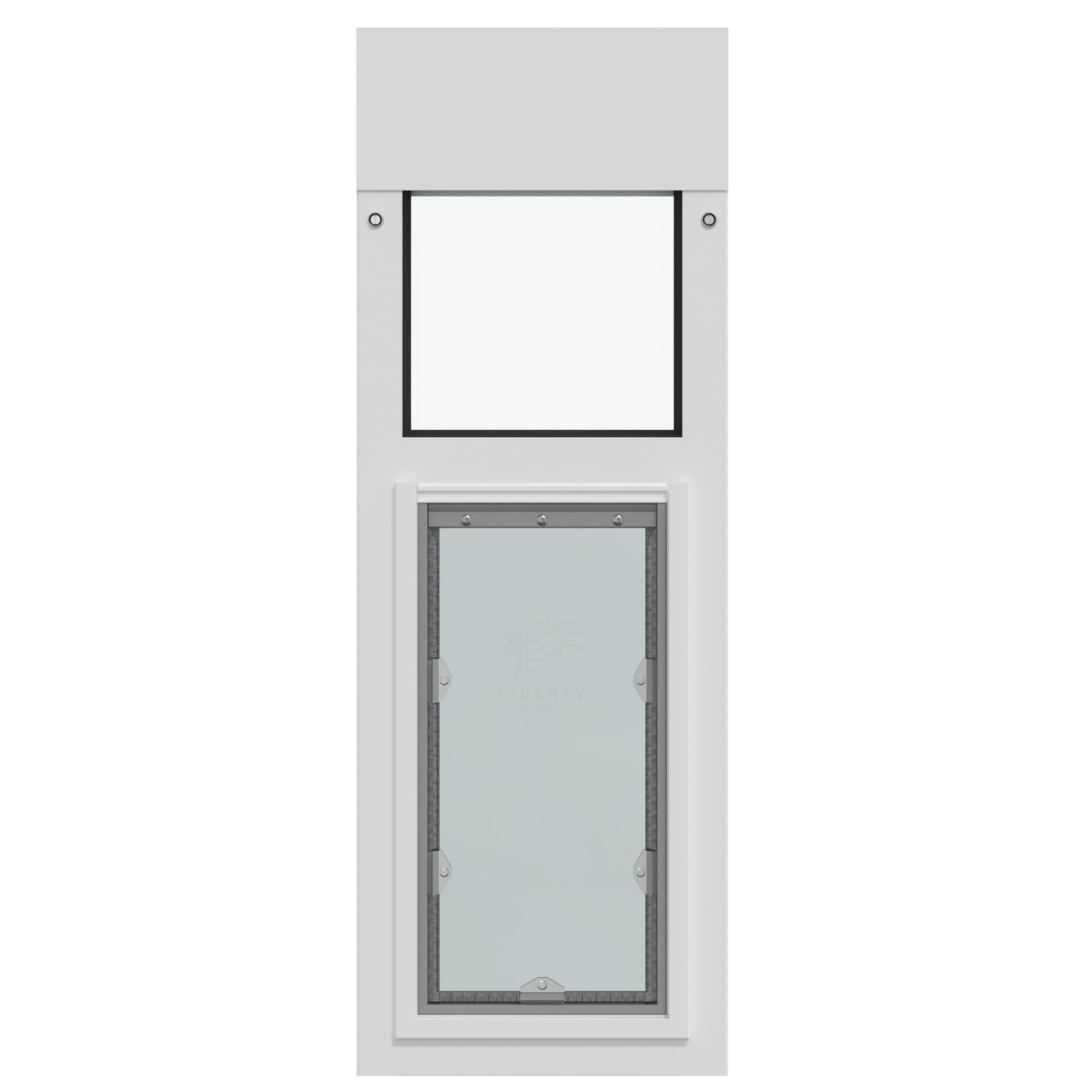 Liberty Pet Door Panel For Horizontal Sliding Windows | Aluminum Frame With Closing Cover For Home & Rentals | White, Medium Fla