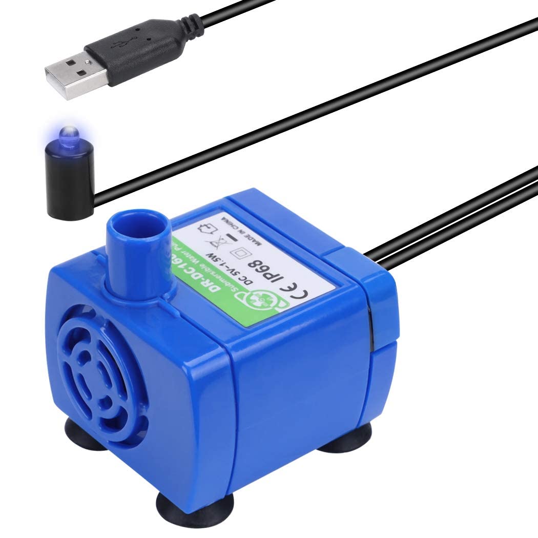 Wonder Creature Cat Water Fountain Pump, Replacement Pump For Round, Cubic And Crystal Cat Water Fountain, Pet Fountain Pump