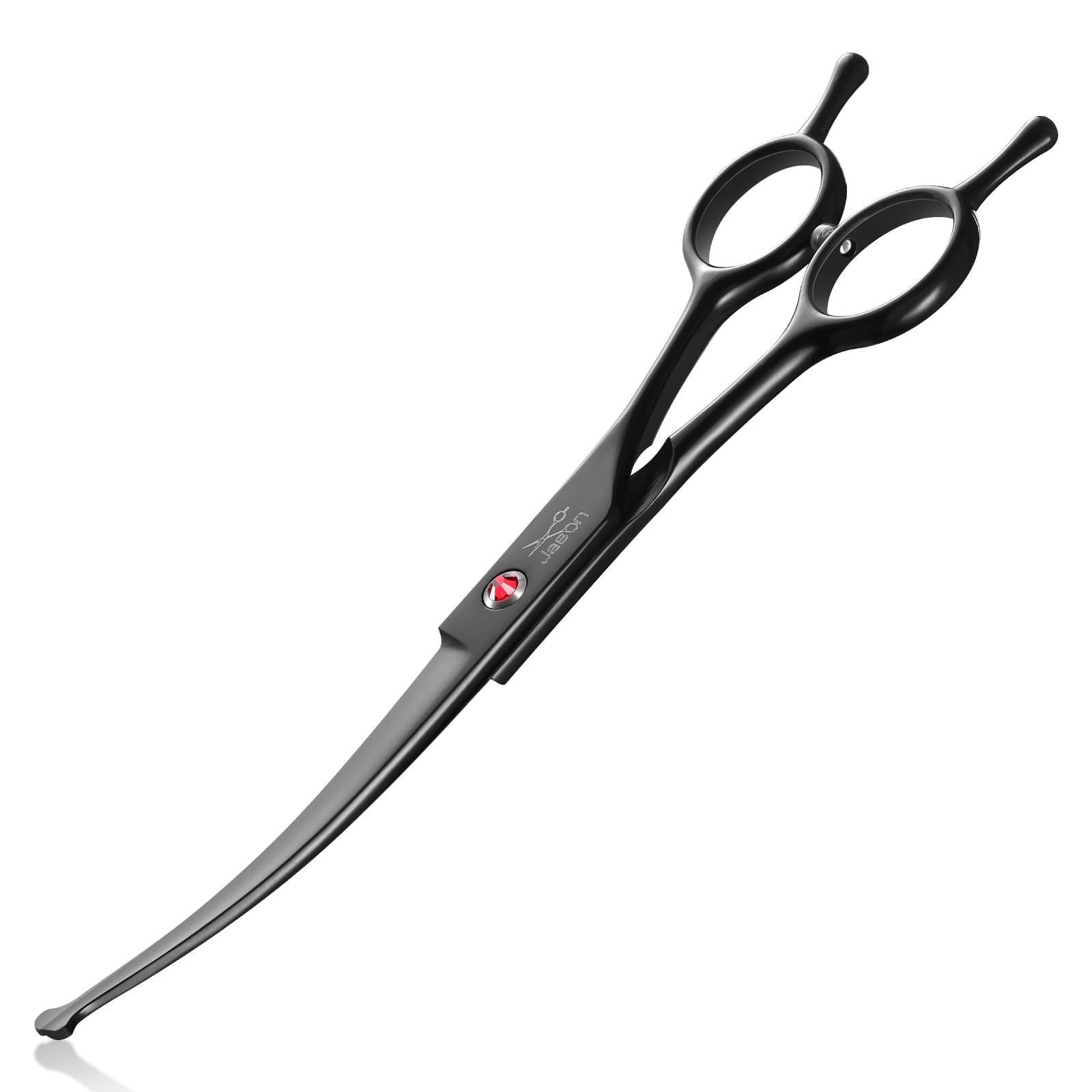 JASON 7.5'' Dog Grooming Shear - Professional Up-curved Scissor with Round Tips Japanese Stainless Steel Hair Scissor for Dogs, 
