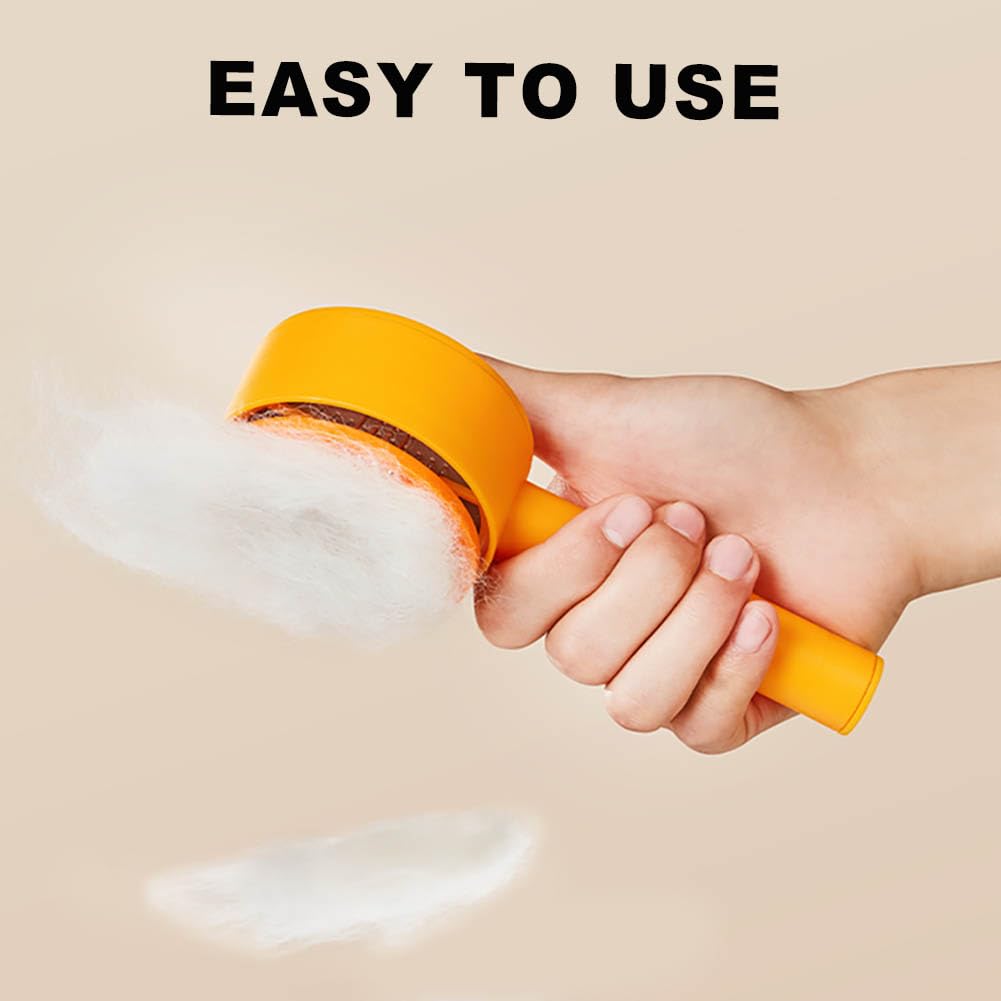 Small Cat Brush For Short Or Long Haired Cats Dogs Rabbits, Cute Dog Brush With Release Button For Massage And Removes Loose Fur