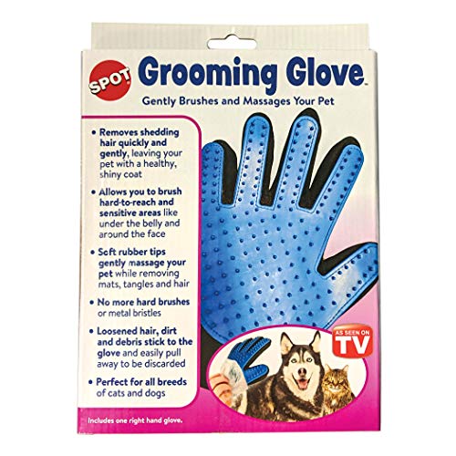 SPOT Grooming & Shedding Glove, 9" - Assorted Color, One Size, Polyester, Model 54475
