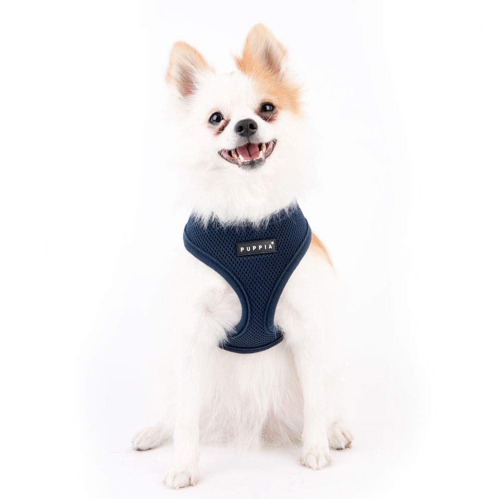 Puppia Soft Dog Harness, Navy, X-Large (Pdcf-Ac30-Ny-Xl)