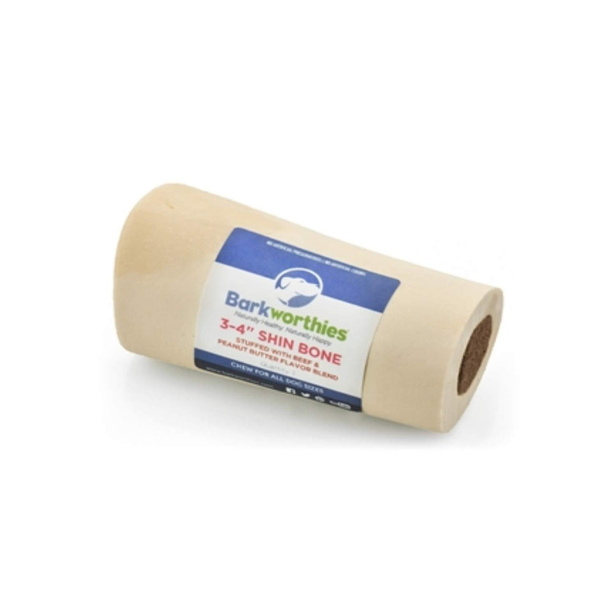 Barkworthies Peanut Butter Stuffed Bone For Dogs, 0.38 Lbs.