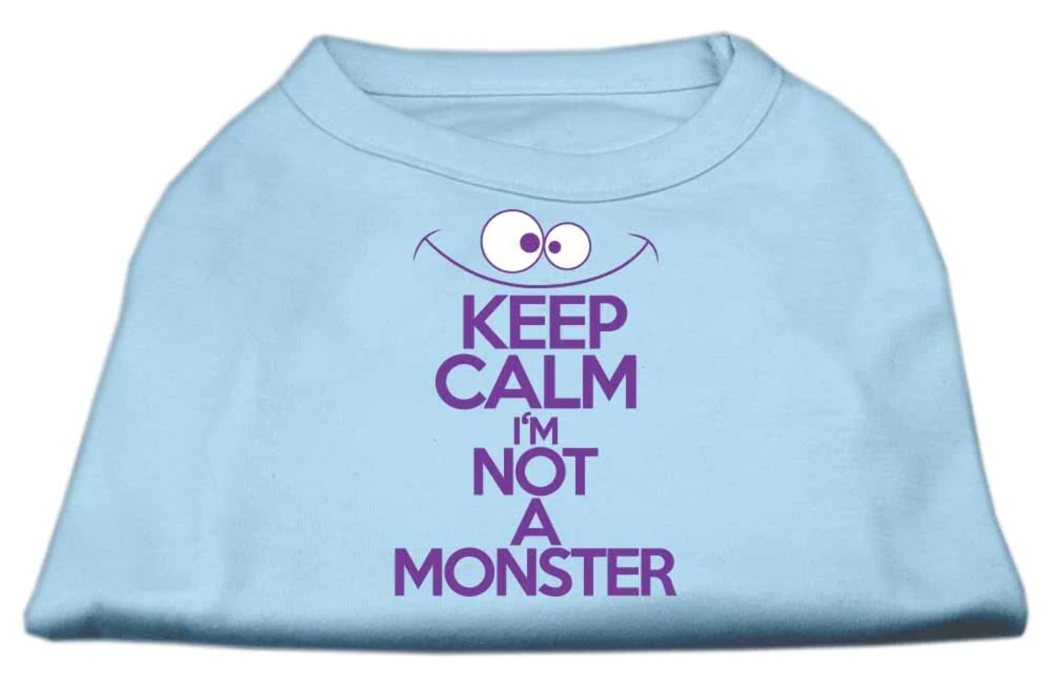 Pet Dog & Cat Shirt Screen Printed, Keep Calm I'm Not A Monster Light Pink XS (0-3 lbs.)