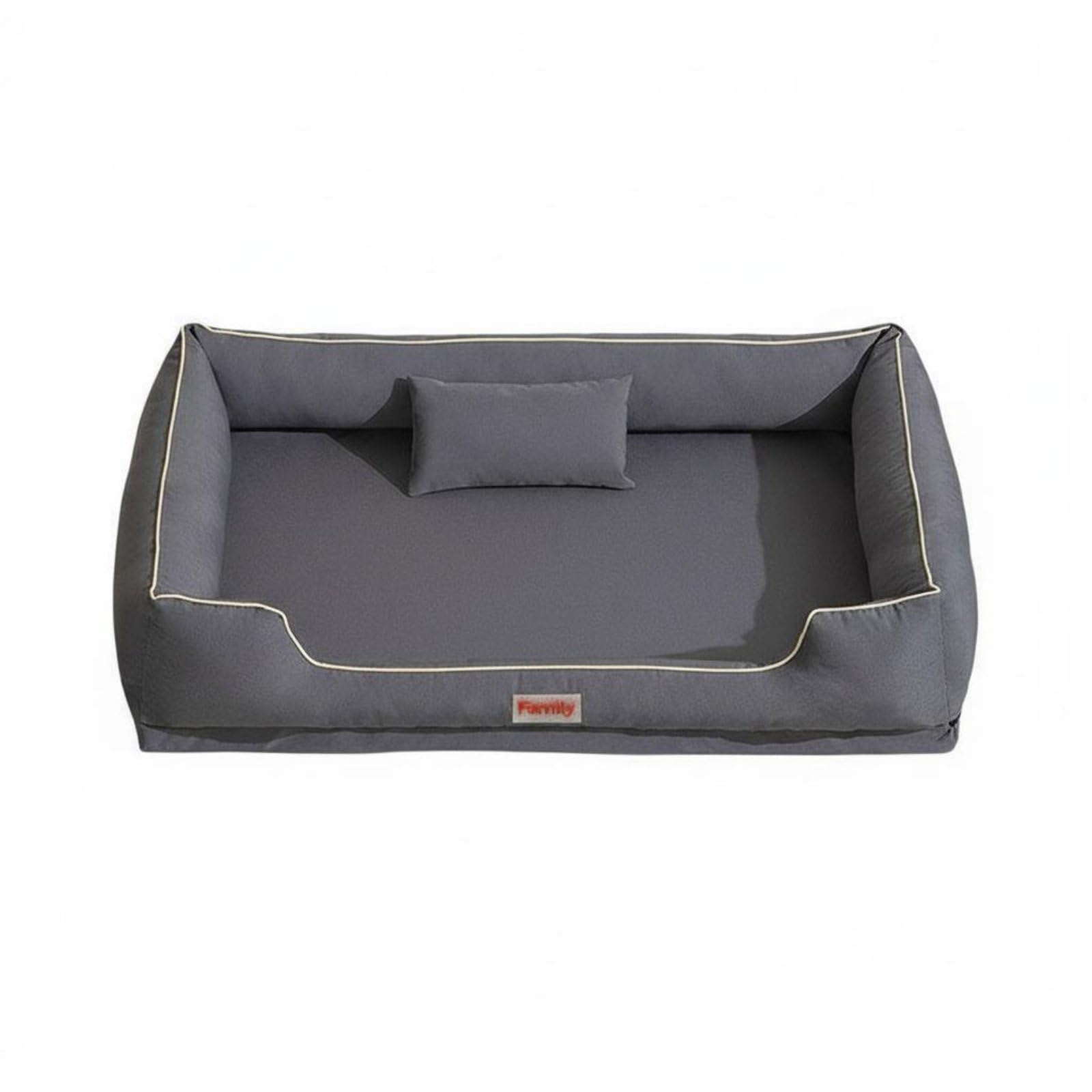 Enakshi YearRound Use Thick Sponge Dog Bed Removable Cover Washable Dog Bed LongLasting Reversible Pet Mat Breathable, Gray, M