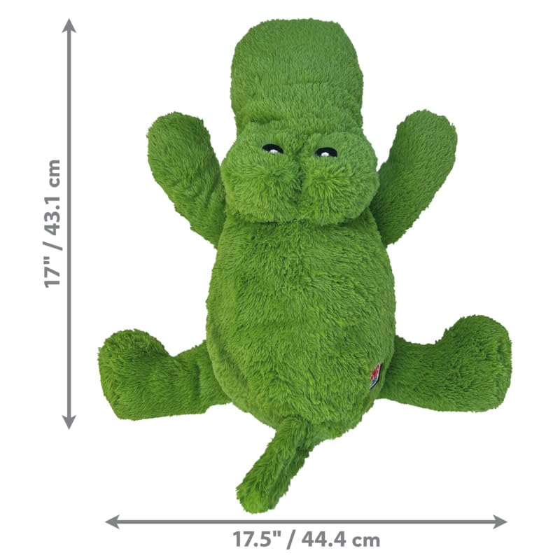 Kong Cozie Jumbo Ali The Aligator - Xl Sized Plush Dog Toy For Large And X-Large Breeds