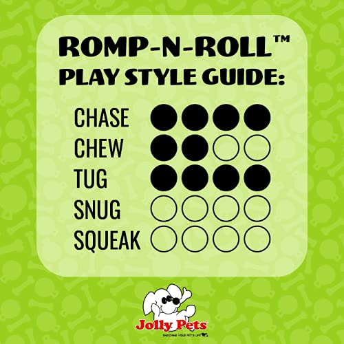 Jolly Pets Romp-N-Roll Rope And Ball Dog Toy, 6 Inches/Medium, Blue