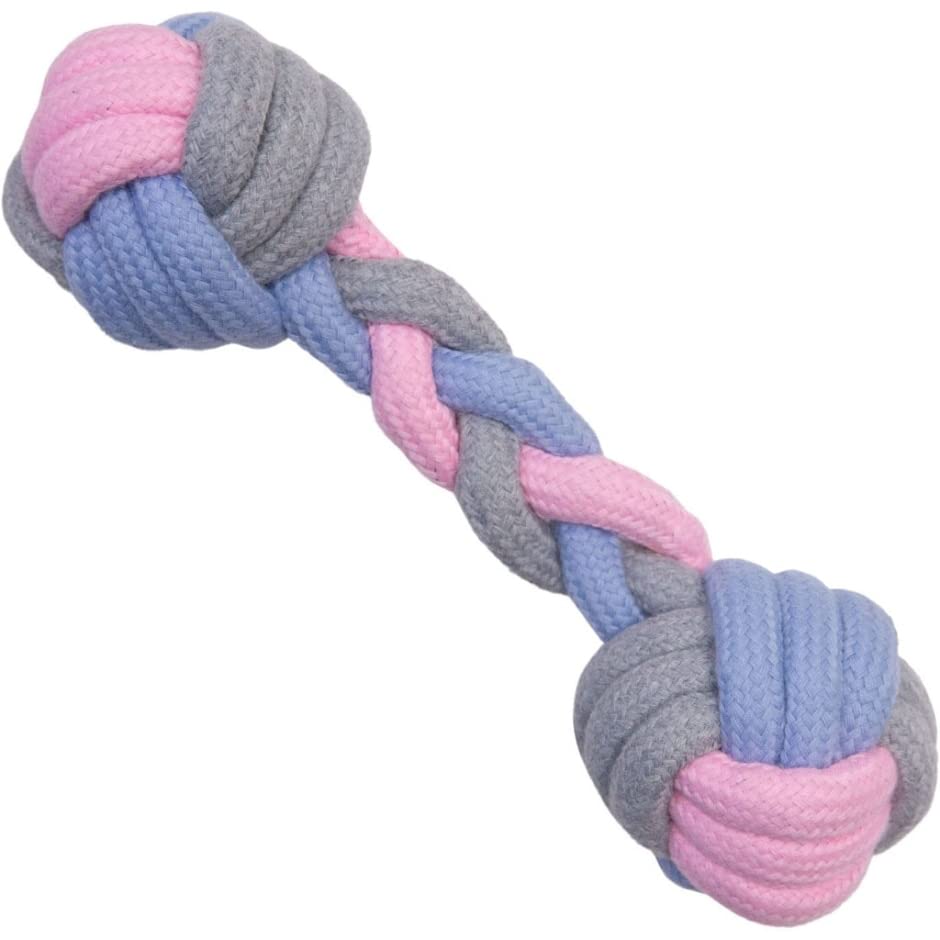 Snugarooz Pastel Knots Rope Dog Toy ?Durable Two-Knot Design In Fun Pastel Colors - Perfect For Tugging - Chewing And Interactive Play