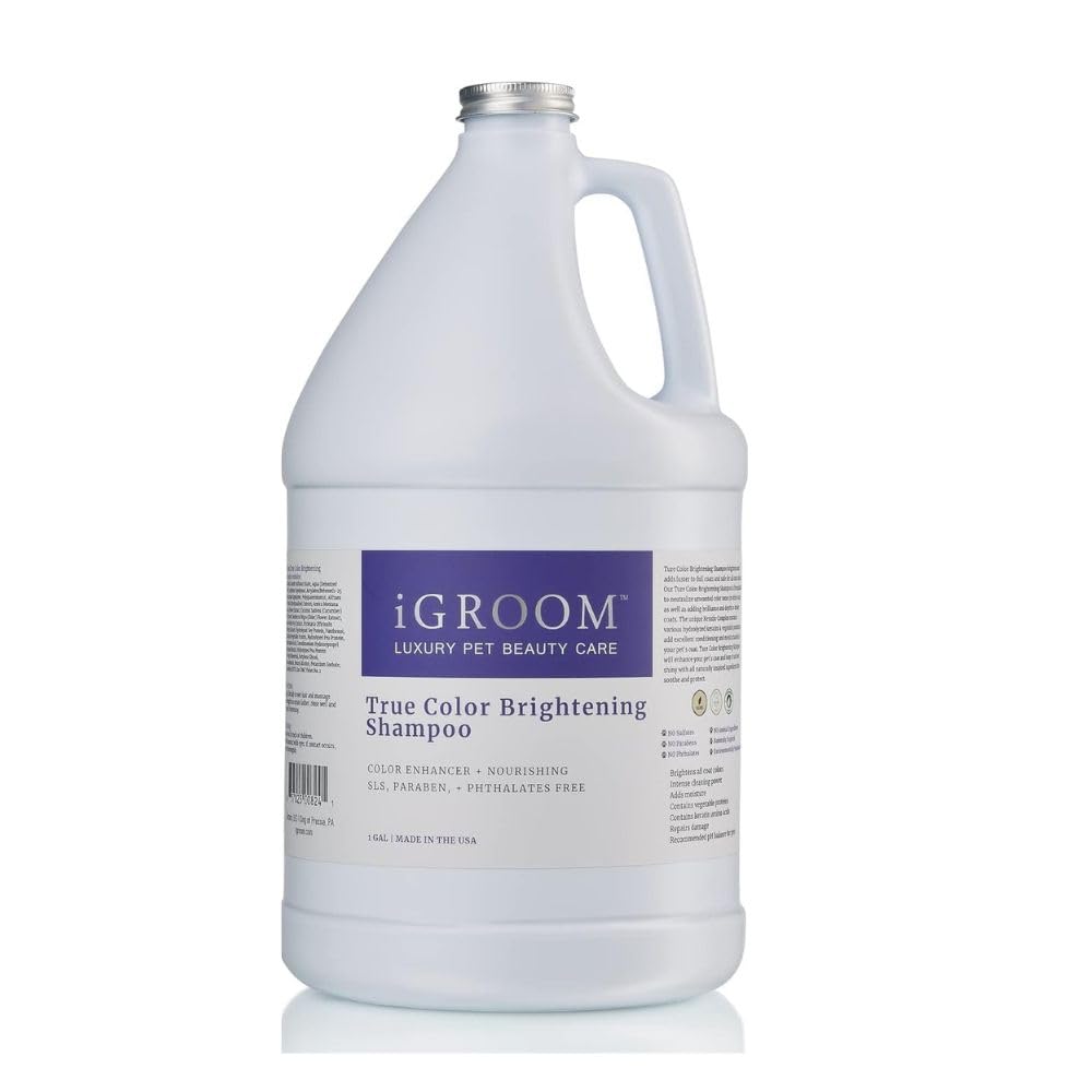 iGroom True Color Dog Shampoo, Luxury Pet Beauty Care, Enhance and Restore Natural Coat Color, Add Moisture, Made in USA, 1 gal