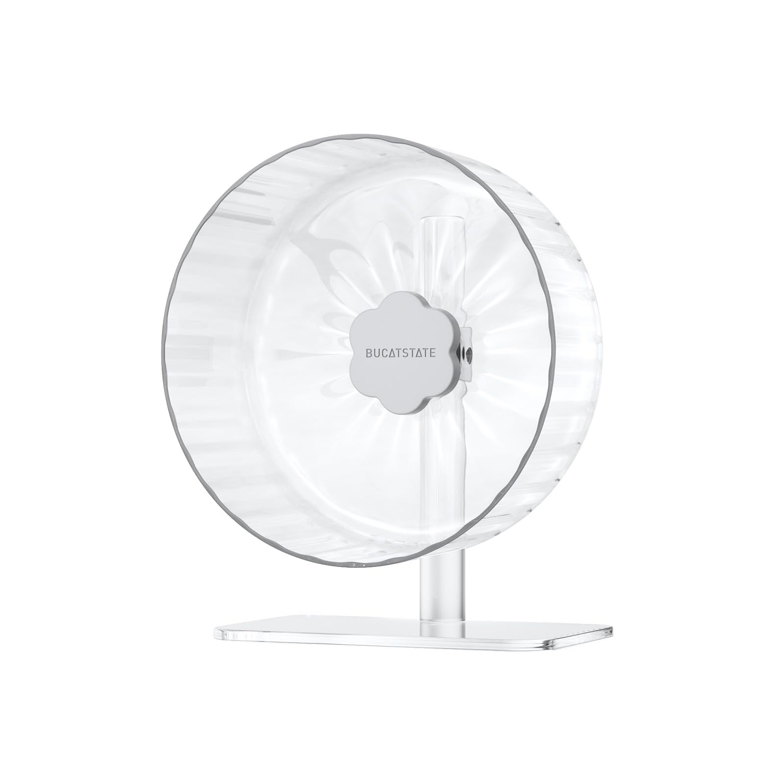 Bucatstate Hamster Exercise Wheel 8.2'', Upgraded Super-Silent Spinner Hamster Running Wheels With Adjustable Base & Rust-Roof B