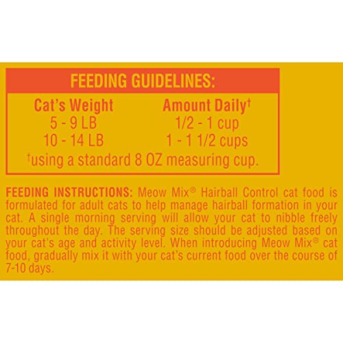 Meow Mix Hairball Control Dry Cat Food, 6.3 Pound Bag