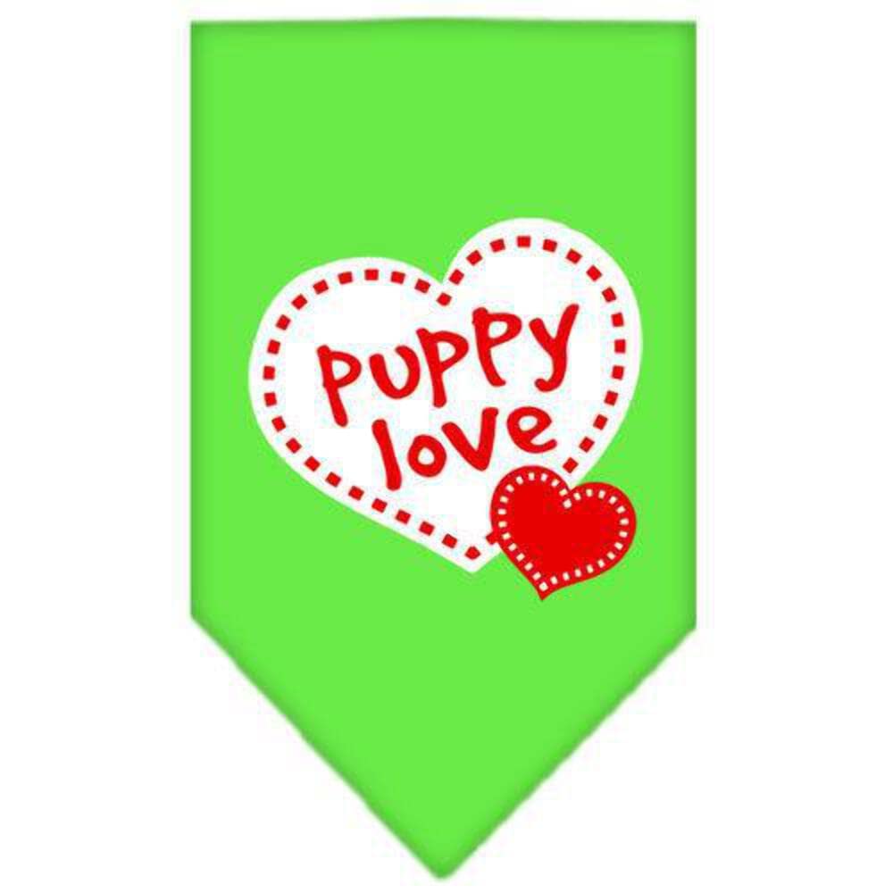 Mirage Pet Products Puppy Love Screen Print Bandana, Large, Orange
