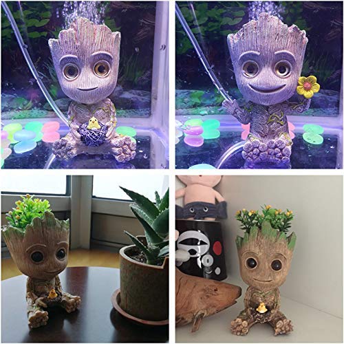 Slocme Aquarium Groot Air Bubbler Decorations - Oxygen Pump Resin Crafts For Aquarium Fish Tank Decor,With Air Bubbler Stone For Aquarium