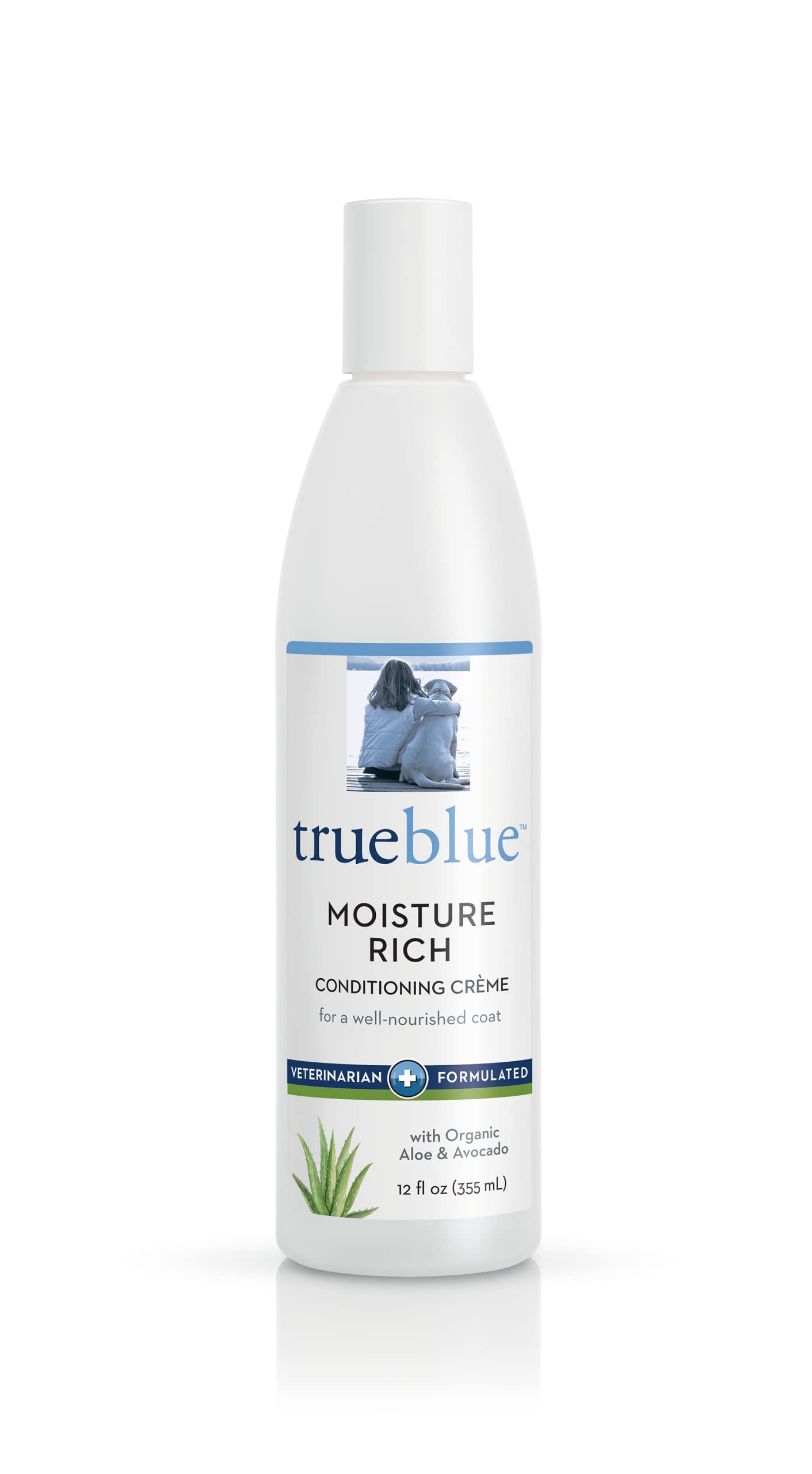 Trueblue Aloe & Avocado Moisture-Rich Conditioning Dog Crème – Conditioner Cream For Dogs, Puppies - Deodorizing, Moisturizing, Tearless – Toxin Free, Natural Botanical Blend – 12 Fl. Oz.