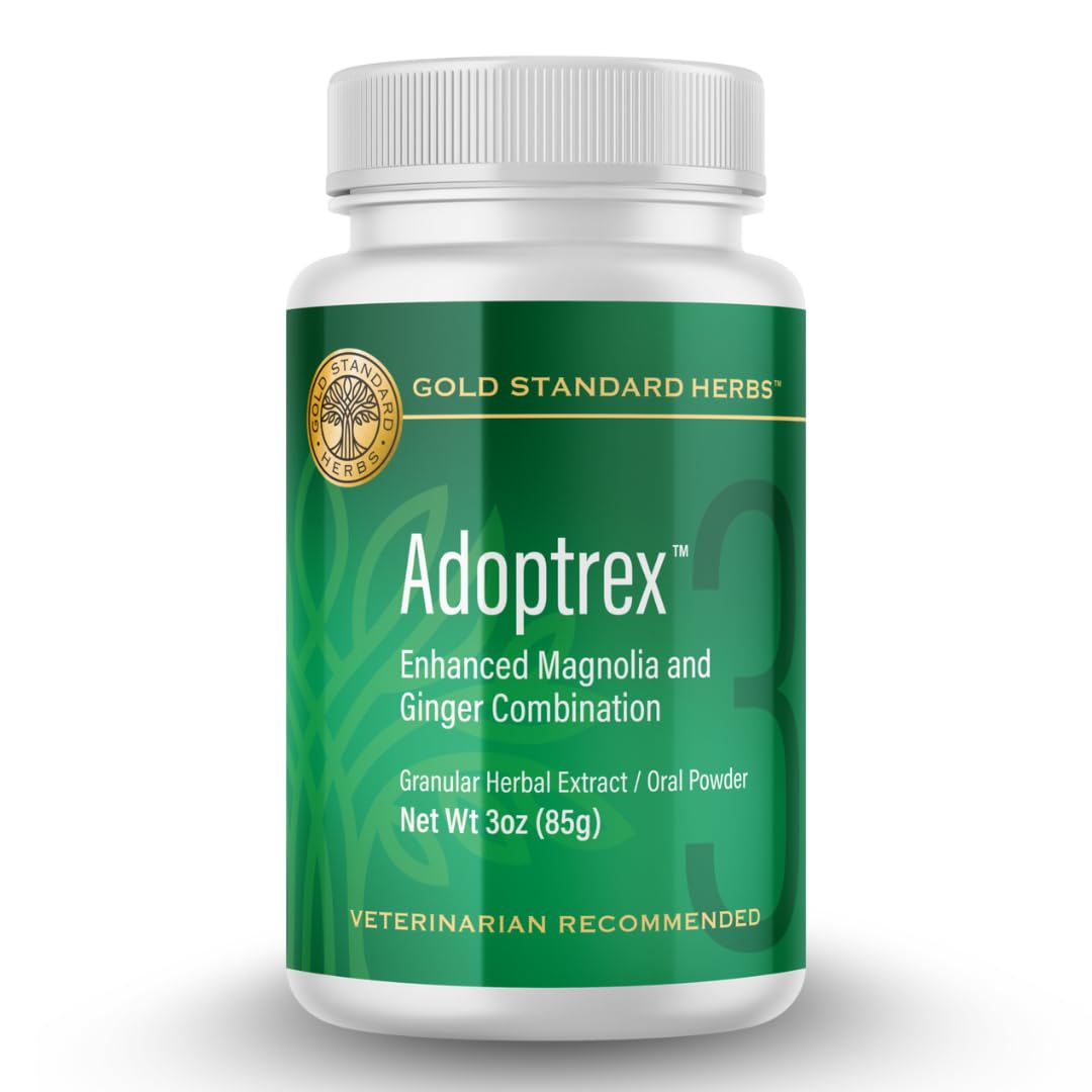 Adoptrex Gut and Pancreatic Function Support Supplement for Dogs by Gold Standard Herbs, All Natural Magnolia and Ginger Combina