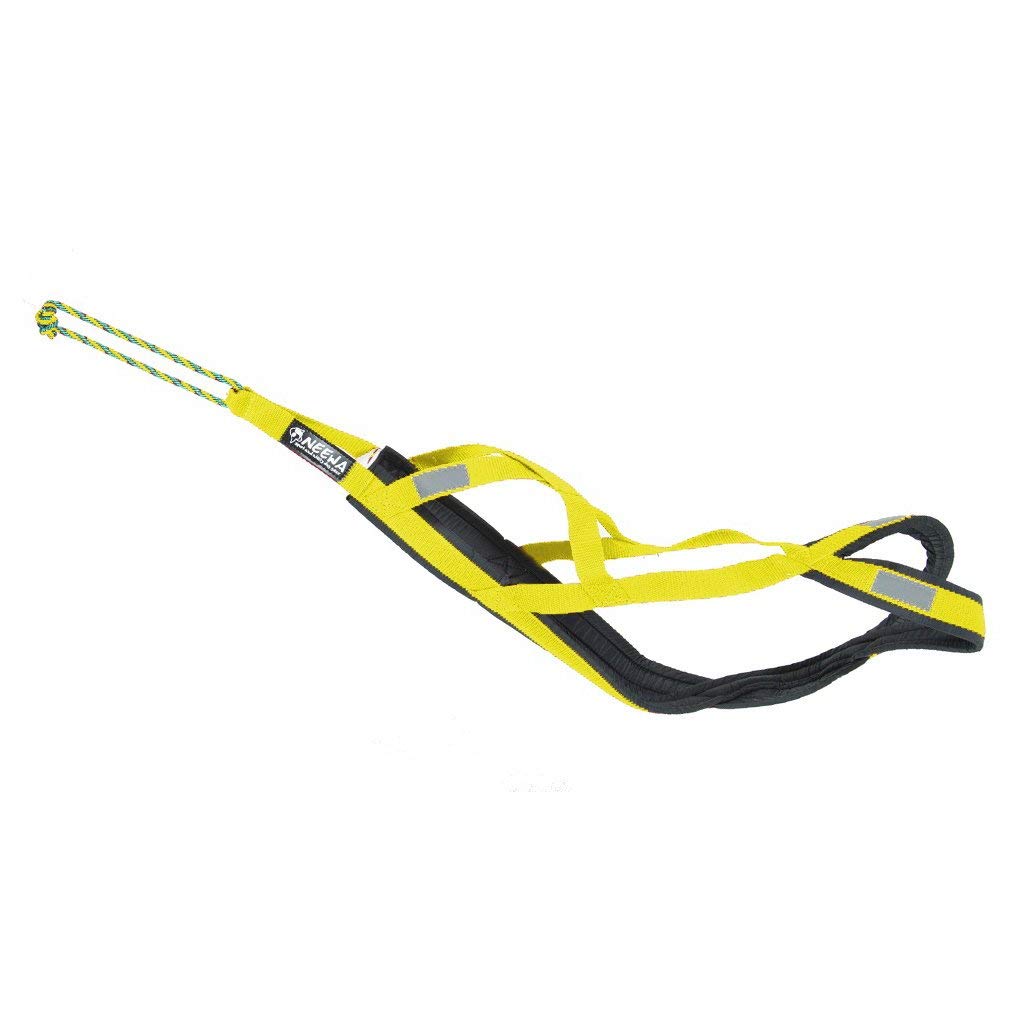 Neewa Sled Pro Harness (Large, Yellow), Dog Pulling Harness, Husky Harness, Mushing Harness, X Back Harness Dog For Dog Exercise, Bikejoring, Skijoring, Dog Sledding, Canicross, Scootering