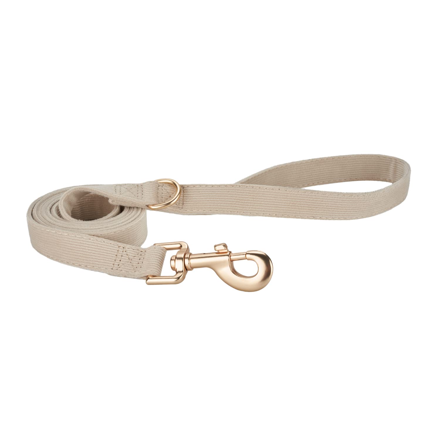 Petiry Soft Corduroy Fibric Dog Leash, 5 Feet Length Lead With Heavy Duty Rotating Hook, For Small Medium Dogs.(S,White)