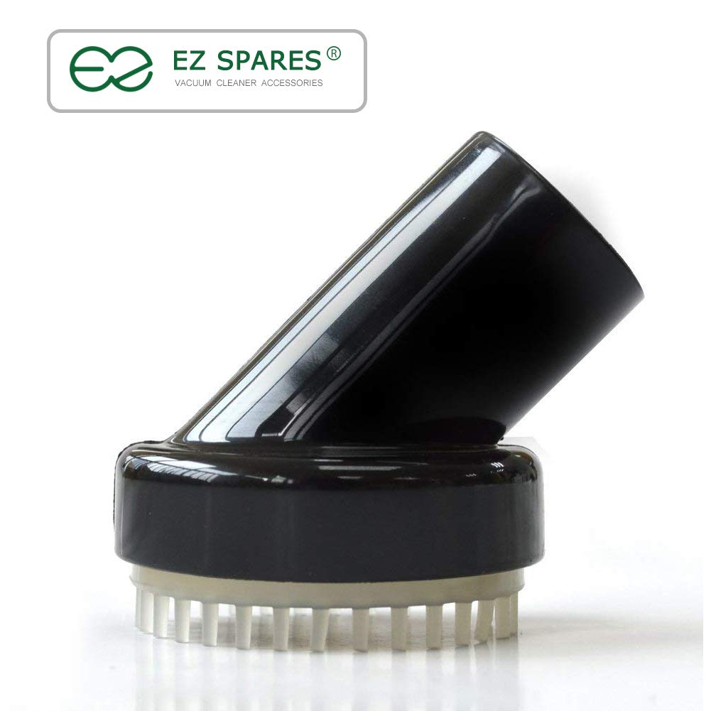 Ez Spares Replacement Pet Round Air Brush Central Vacuum Hose Attachment Dog Grooming Tool Universal 1 1/4 Inches (32Mm) Soft Pvc For Pets Cat Dog Animal'S Hair Cleaning