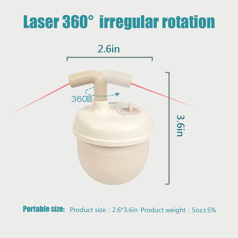 Calembou Cat Laser Toy,Pet Automatic Laser Cat Toys For Indoor Cats Kitten Tumbler Interaction Toys, Usb Charging, 360 Degree Ir