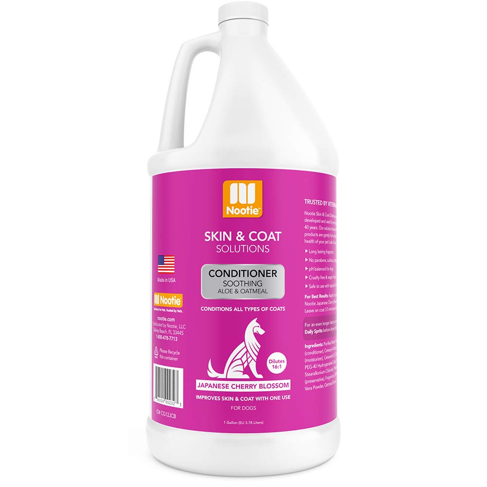Nootie Soothing Aloe And Oatmeal Pet Conditioner, Japanese Cherry Blossom - 1 Gallon Size (Cg12Jcb)