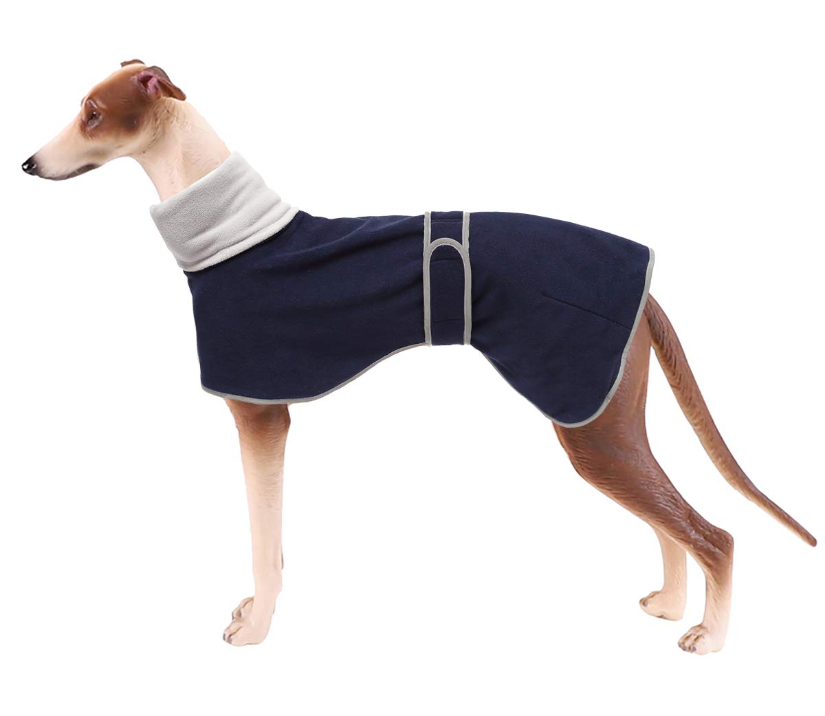 Greyhound Cosy Fleece Jumper, Dog Winter Coat With Warm Fleece Lining, Outdoor Dog Apparel With Adjustable Bands For Medium, Lar