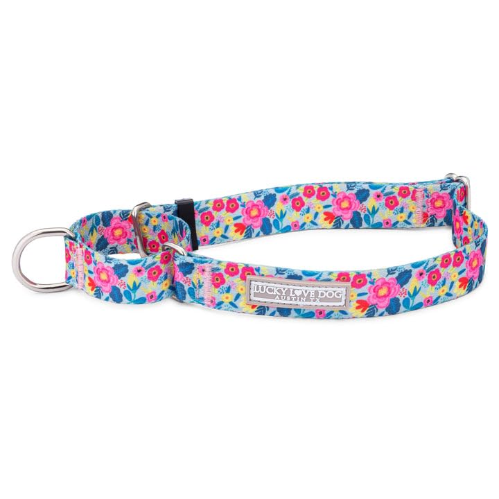 Lucky Love Dog Martingale Dog Collar - Adjustable, No-Slip, Durable, & Soft Webbing Collar For Male And Female Dogs Ideal For Tr