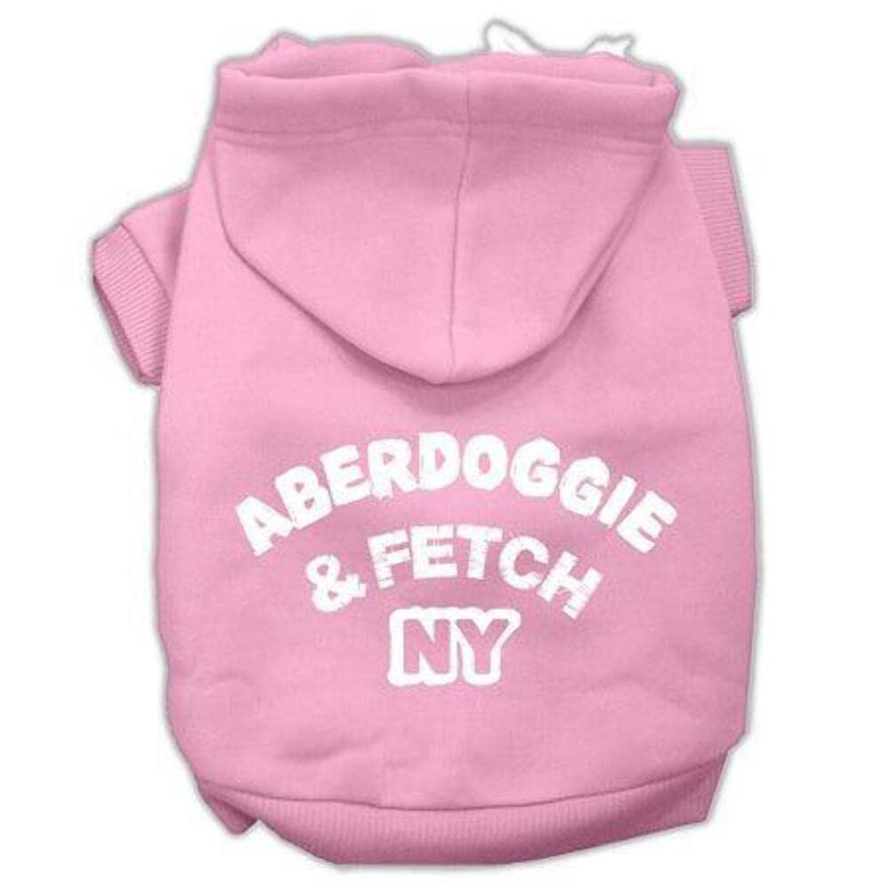 Mirage Pet Products 10&quot; Aberdoggie NY Screen Print Pet Hoodie, Small, Grey