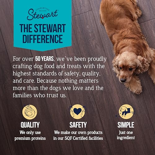 Stewart Single Ingredient Freeze Dried Raw Dog Treats, Chicken Breast, 2.5 Ounce, Approx. 45 Pieces per Resealable Pouch, Traini