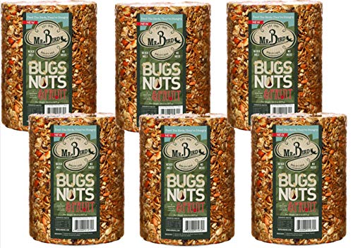 6-Pack of Mr. Bird Bugs, Nuts, & Fruit Large Cylinder Bugs, Nuts & Fruit 4 lbs. 2 oz.