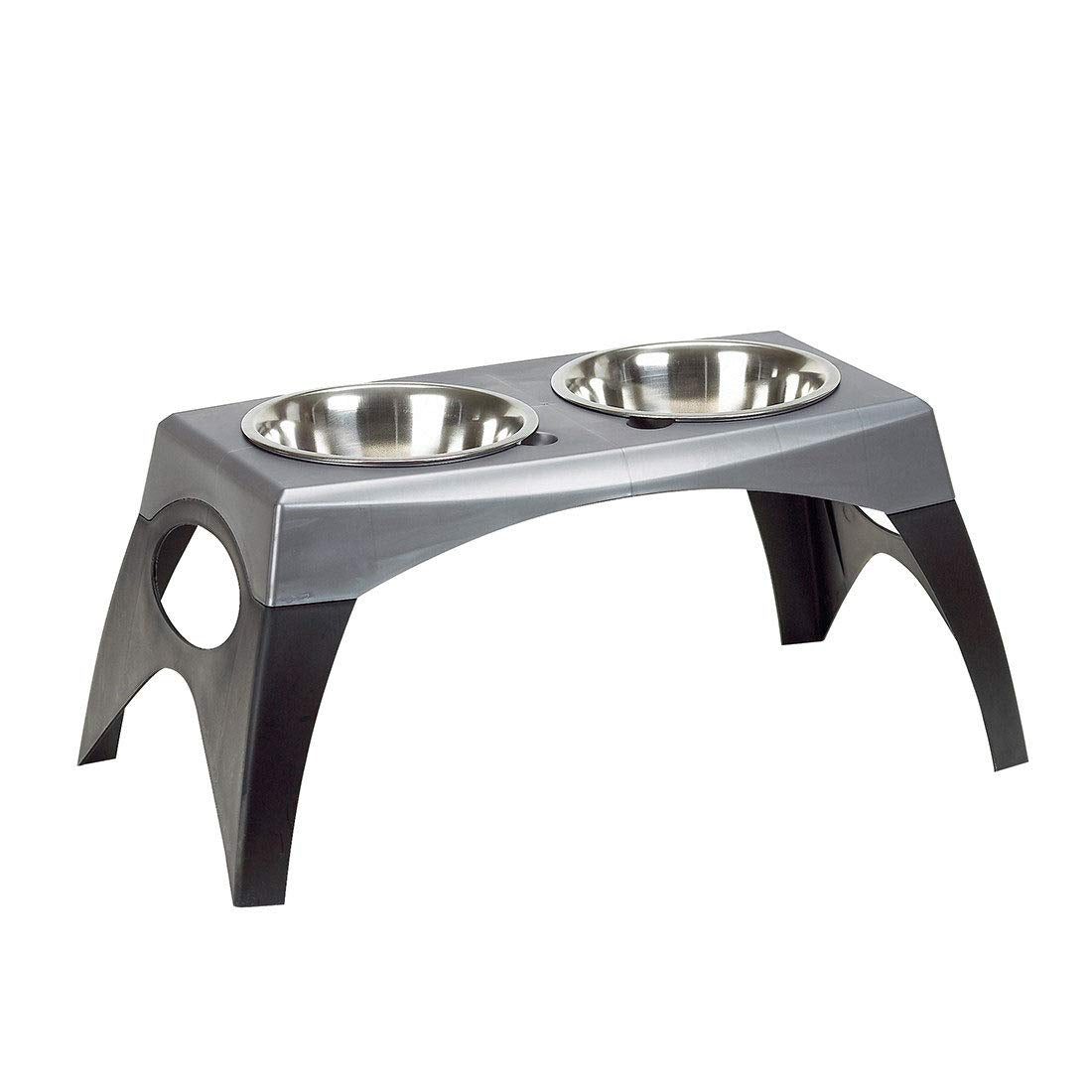 Coastal Pet - Maslow - Elevated Feeder - Single Pack, Grey And Black, Medium