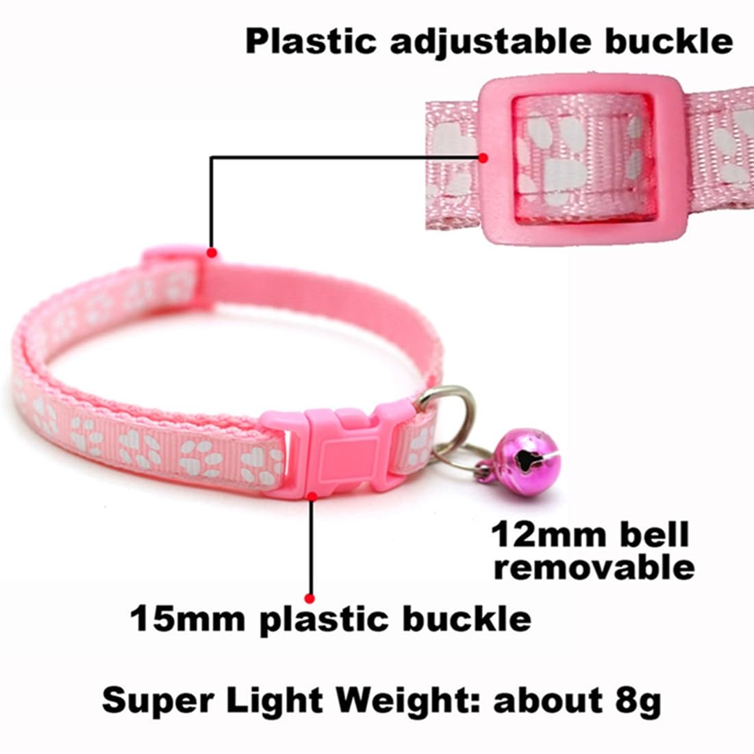 Purple Puppy Collar With Bell, 2-Pack Basic & Reflective Dog&Cat Collar With Bells For Xxs Xs Small Pet Female Dogs Tiny Kitten